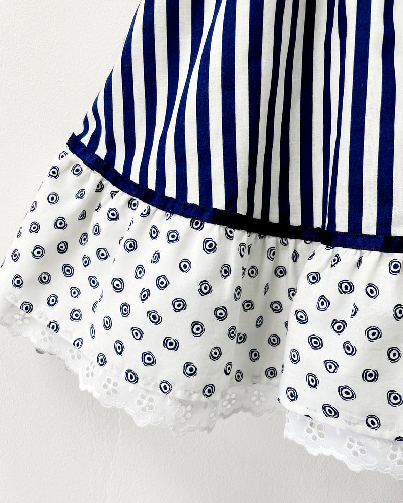 Vintage Cotton Skirt With Elastic Waist