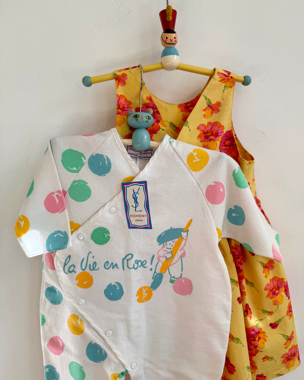 Deadstock Yves Saint Laurent Cotton Painter Jumpsuit 6M