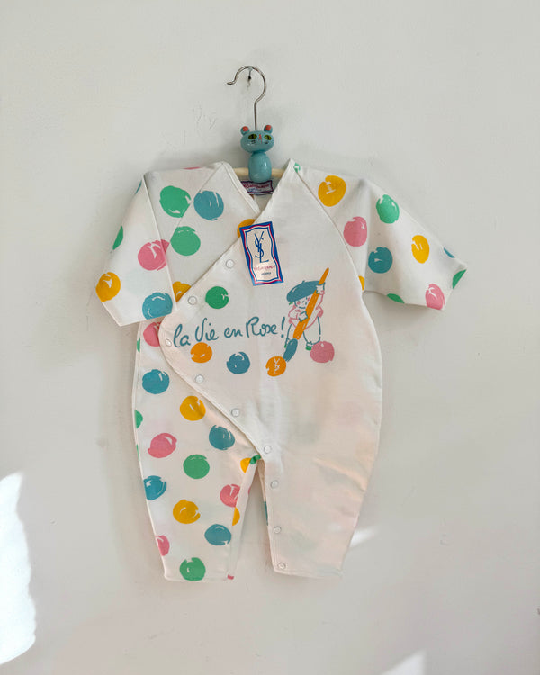 Deadstock Yves Saint Laurent Cotton Painter Jumpsuit 6M