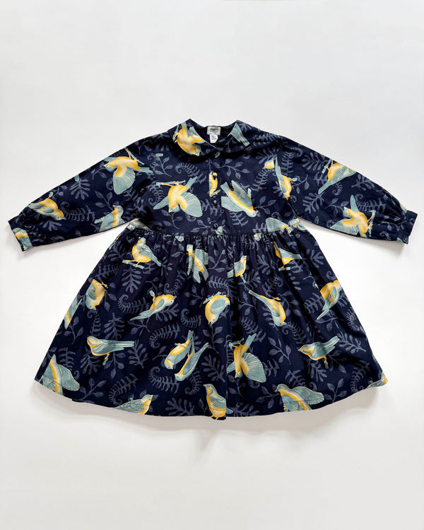 Catimini Bird Lined Cotton Dress 6Y