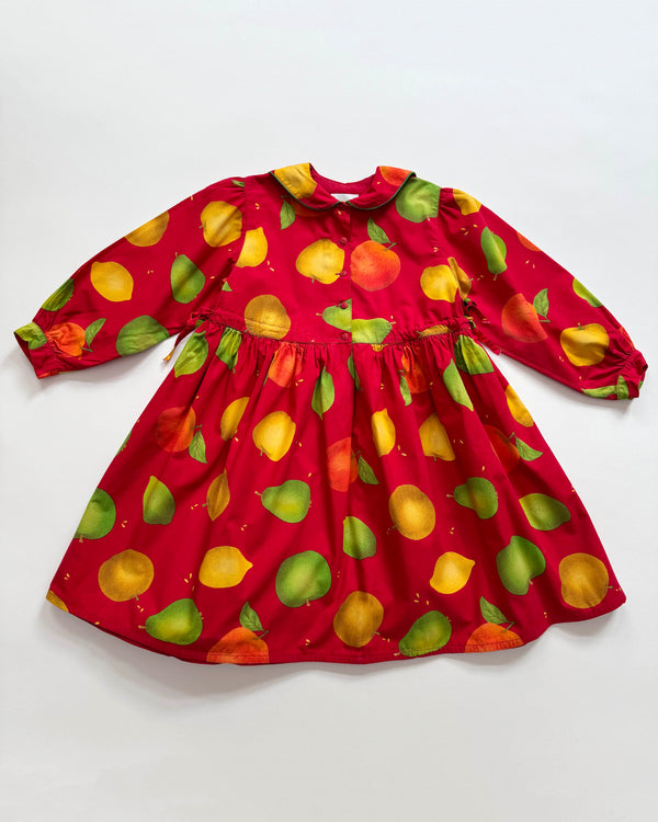 Catimini Lined Cotton Lemon Dress 8Y