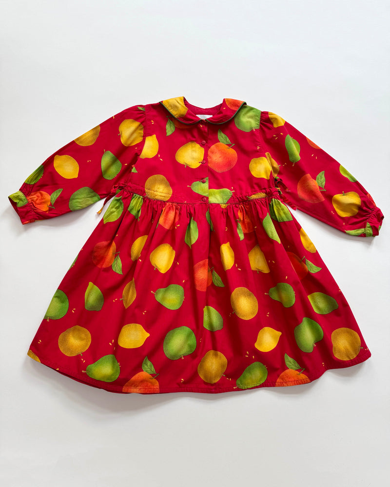 Catimini Lined Cotton Lemon Dress 8Y