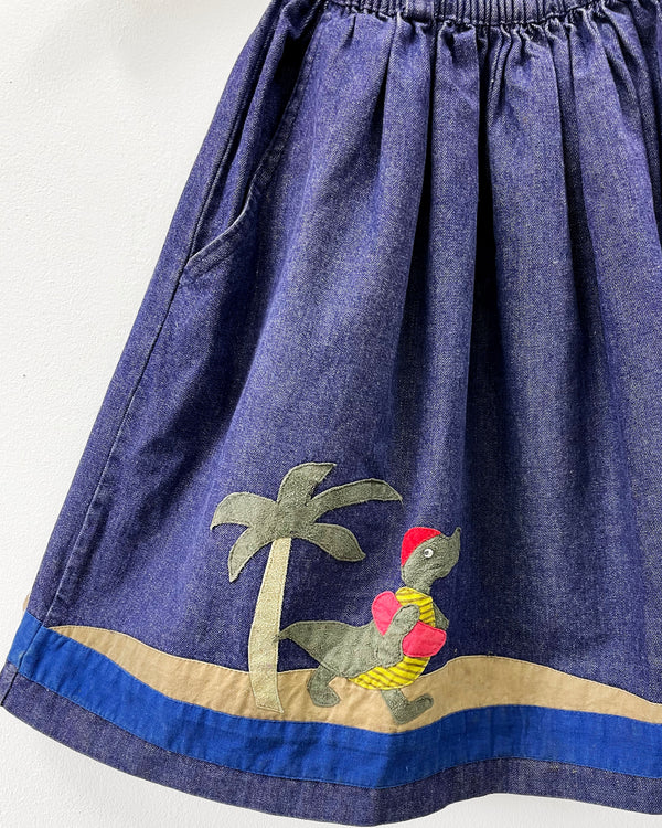 Vintage Sigikid Crocodile Denim Skirt