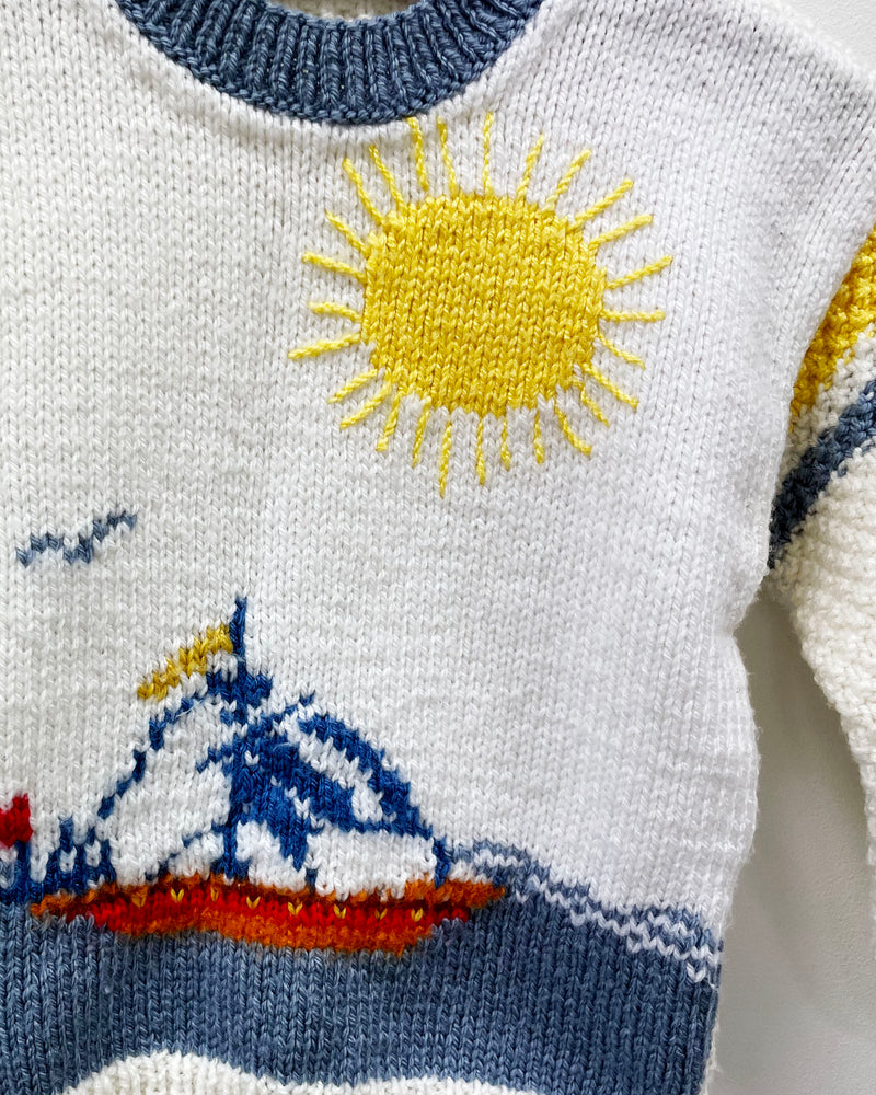 Handmade Vintage Sailboat Sweater