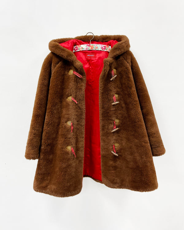 Vintage Kenzo Faux Fur Coat