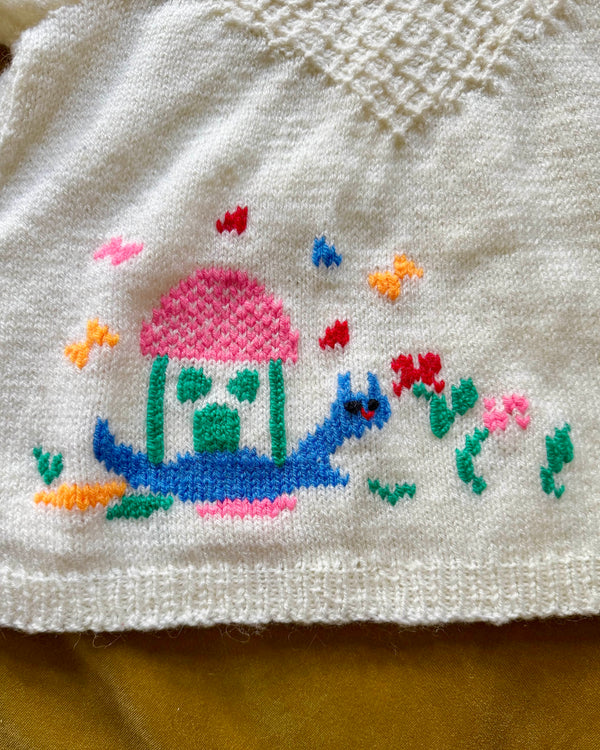 Handmade Wool Blend Snail Top 12-18M