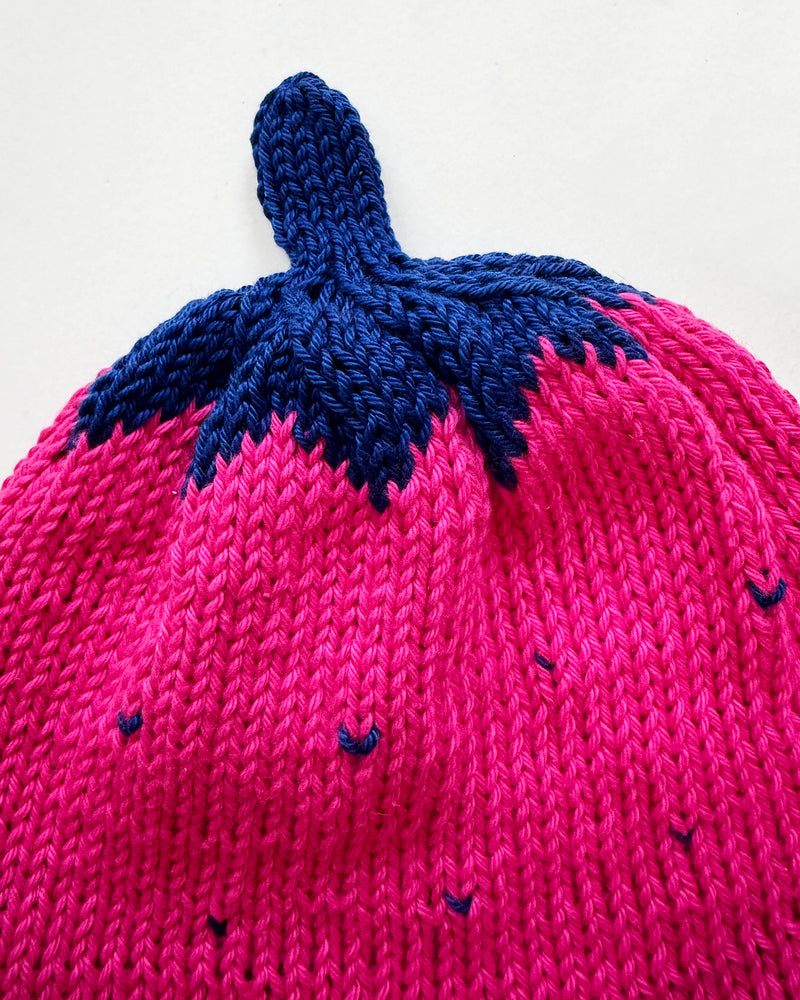 Handmade Strawberry Hat 1-2Y