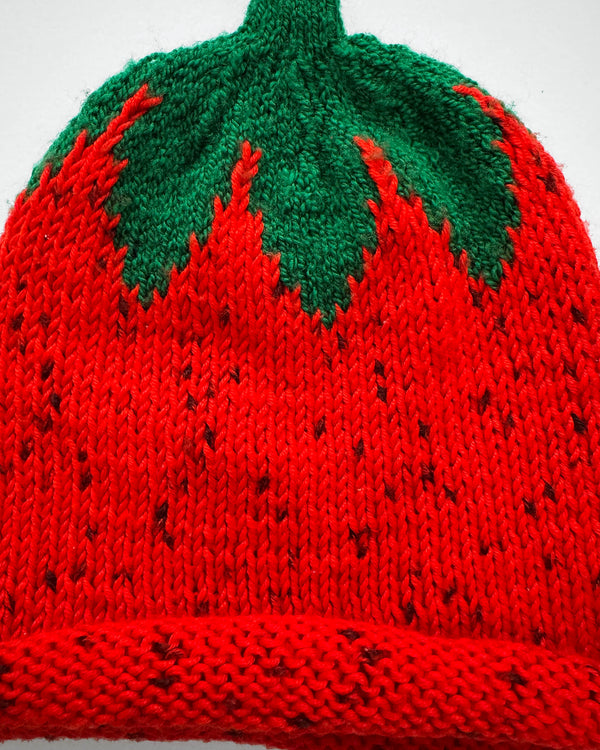 Handmade Strawberry Hat 1-2Y