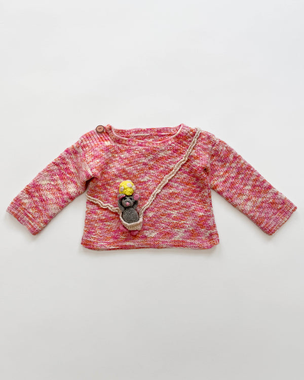 Handmade 3D Mouse With Cheese Sweater 12M