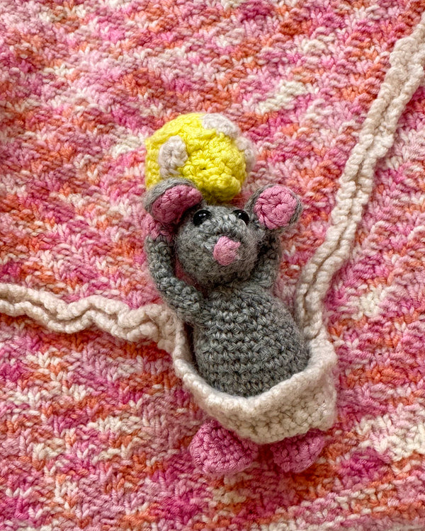 Handmade 3D Mouse With Cheese Sweater 12M