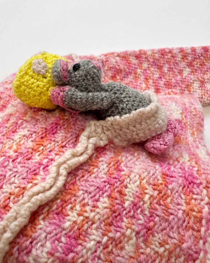 Handmade 3D Mouse With Cheese Sweater 12M