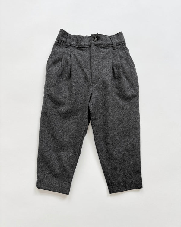 Lined Wool Trousers With Elastic Waist 2-3Y