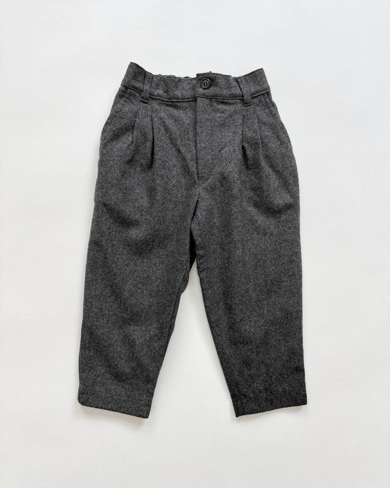 Lined Wool Trousers With Elastic Waist 2-3Y