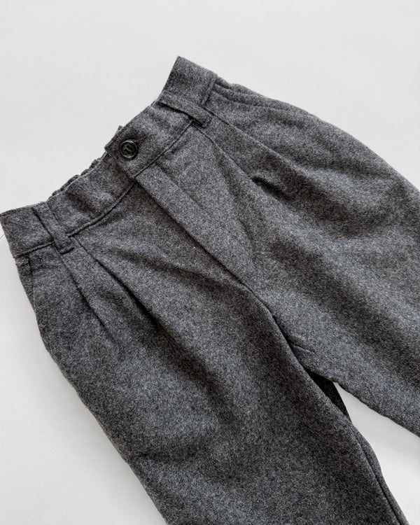 Lined Wool Trousers With Elastic Waist 2-3Y