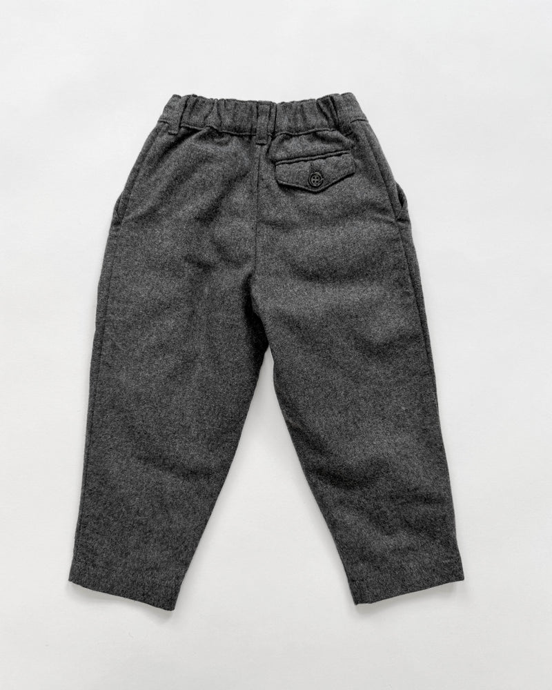Lined Wool Trousers With Elastic Waist 2-3Y