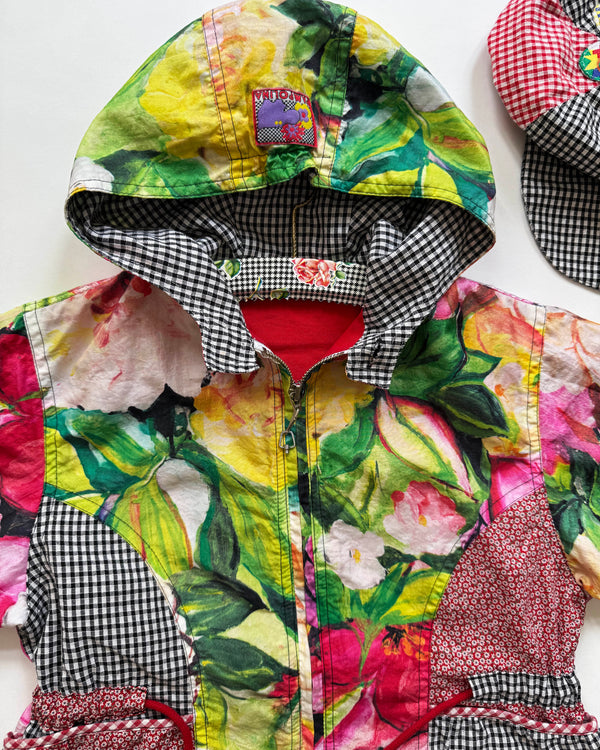 Floral Cotton Lined Jacket With Matching Hat