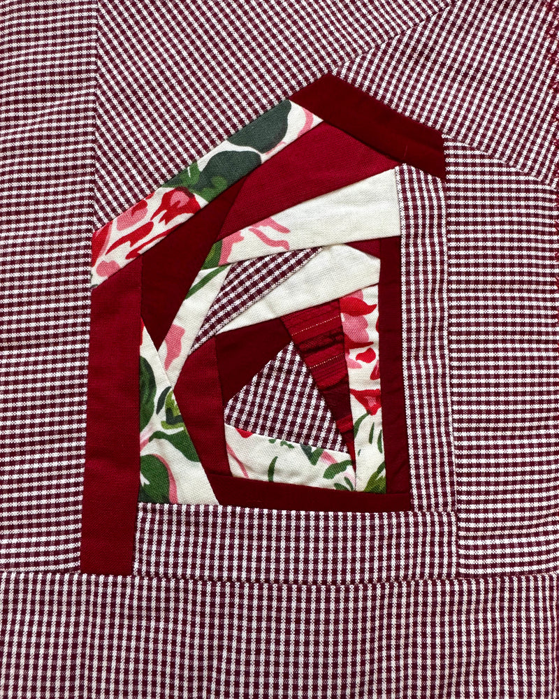 Handmade Padded Patchwork Vest With Wooden Hedgehog Buttons 4-7Y