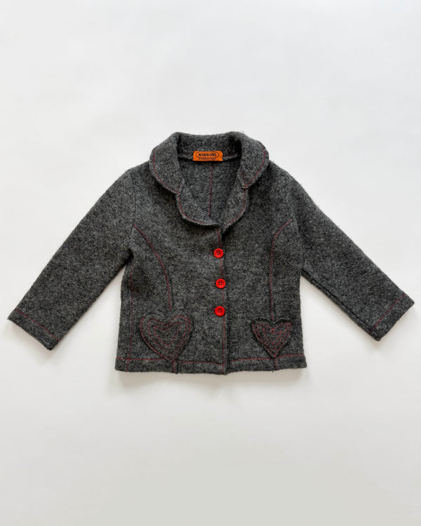 Missoni Wool Jacket With Heart Pockets 3-4Y