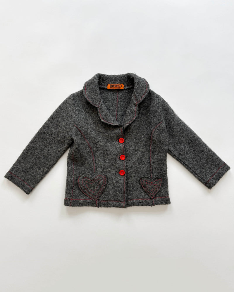 Missoni Wool Jacket With Heart Pockets 3-4Y