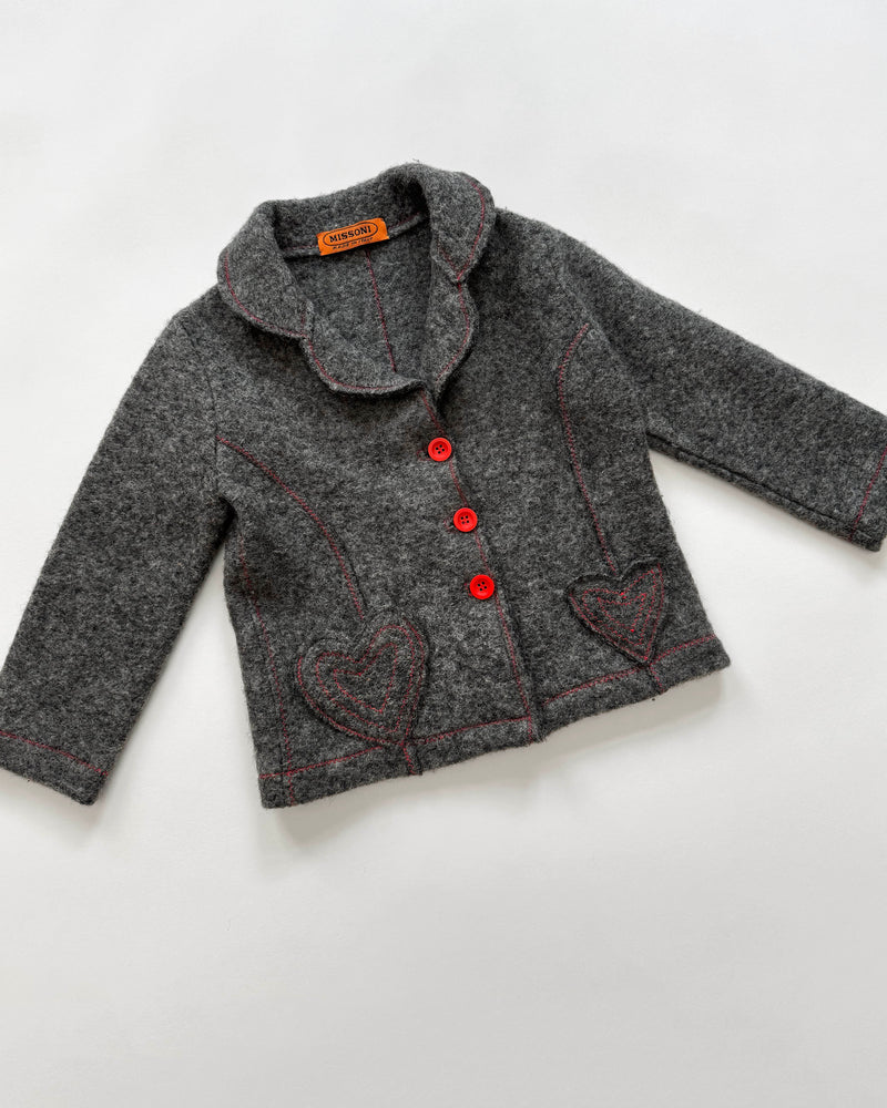 Missoni Wool Jacket With Heart Pockets 3-4Y