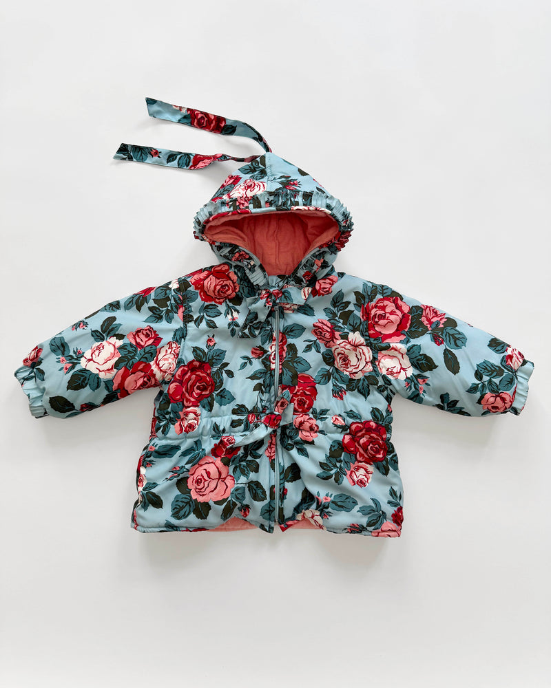 Cacharel Floral Padded Jacket With Pleated Elements 18M