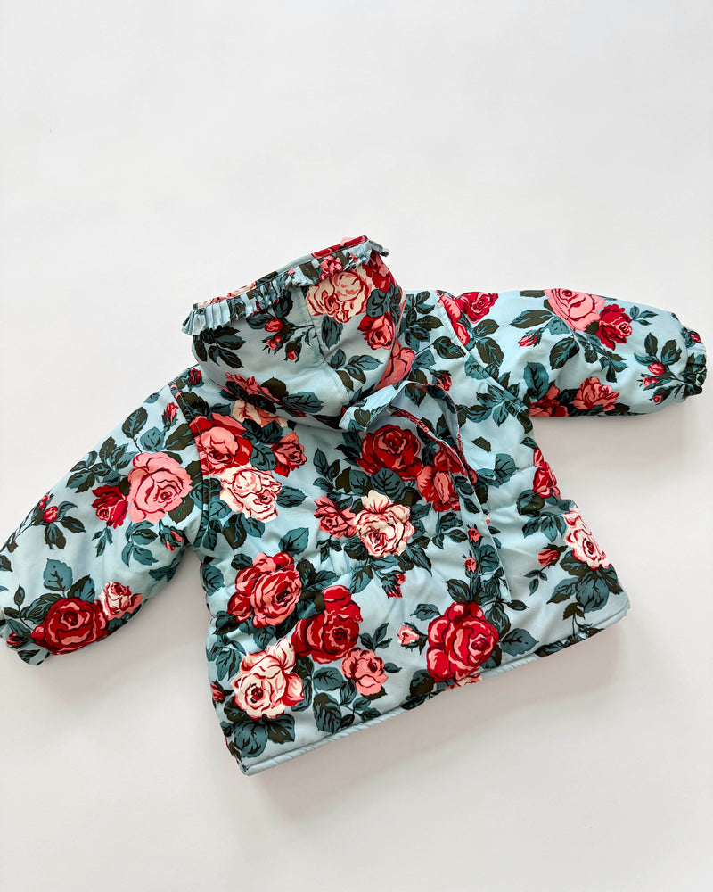 Cacharel Floral Padded Jacket With Pleated Elements 18M