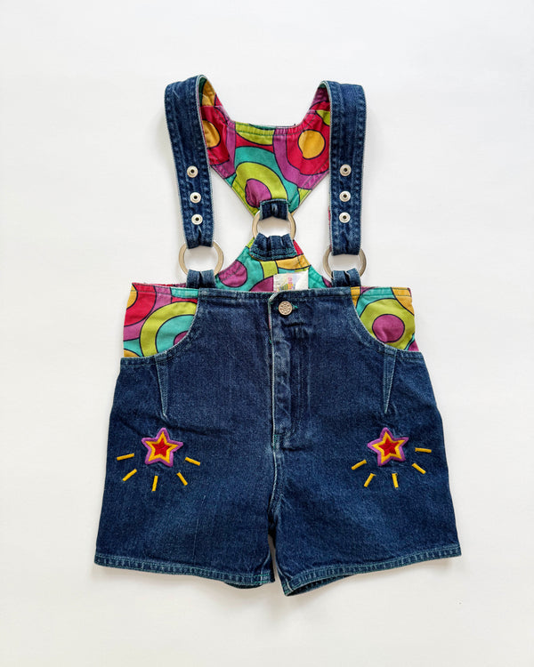 Embroidered Denim Overalls 18M