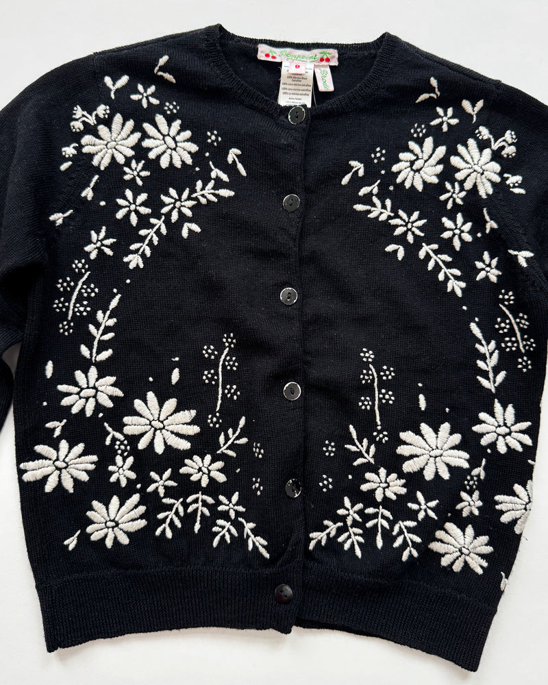 Bonpoint Embroidered Merino Wool Cardigan