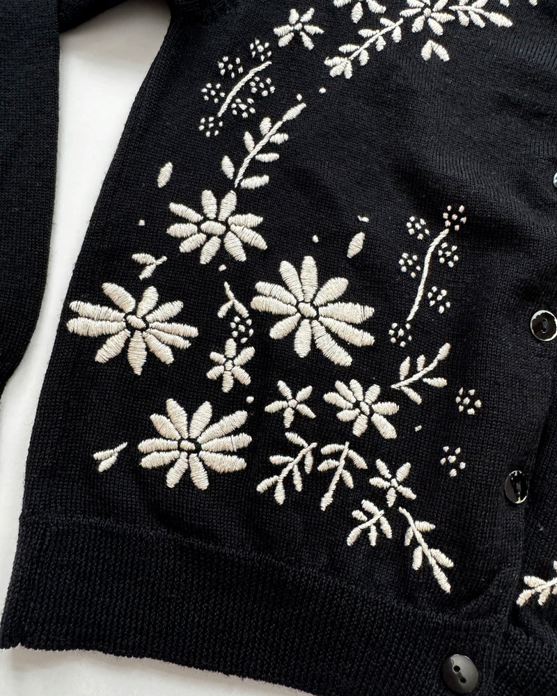 Bonpoint Embroidered Merino Wool Cardigan