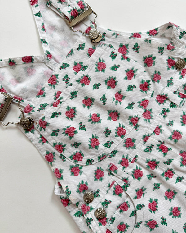 Floral Denim Shortalls 3-4Y