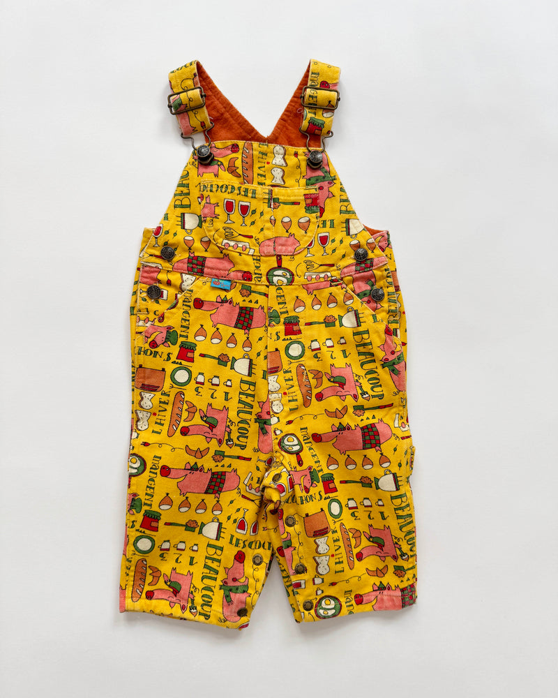 Pig Party Denim Overalls 6M
