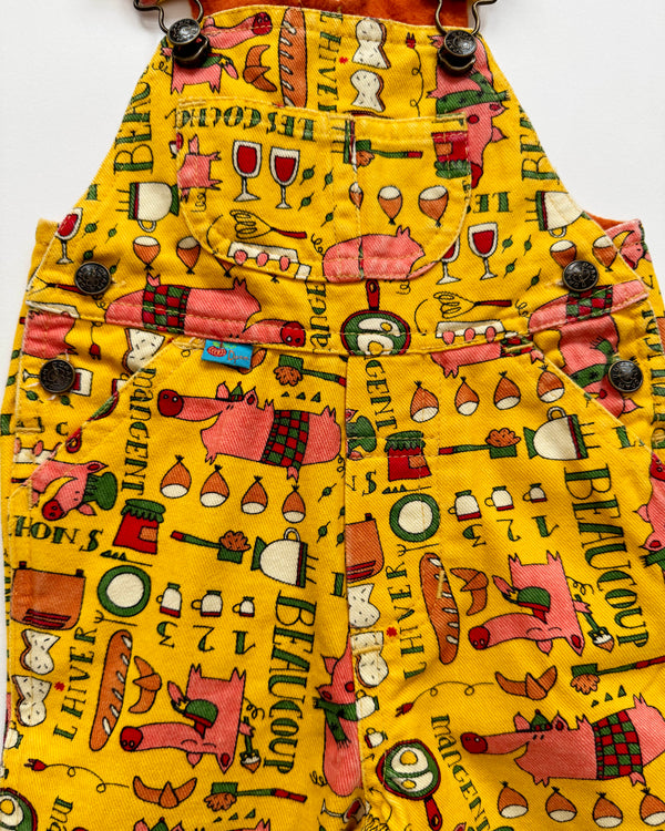 Pig Party Denim Overalls 6M
