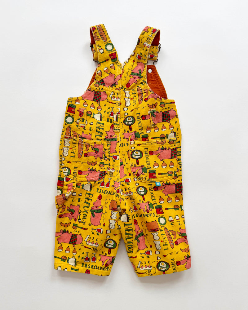 Pig Party Denim Overalls 6M
