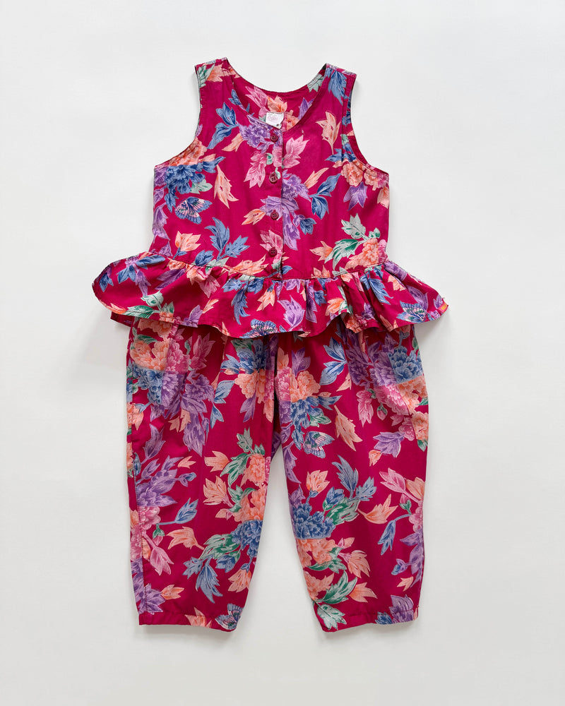 Oilily Floral Cotton Jumpsuit 4Y