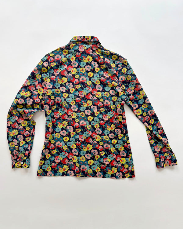 70s Cacharel Floral Cotton Blouse ADULTS