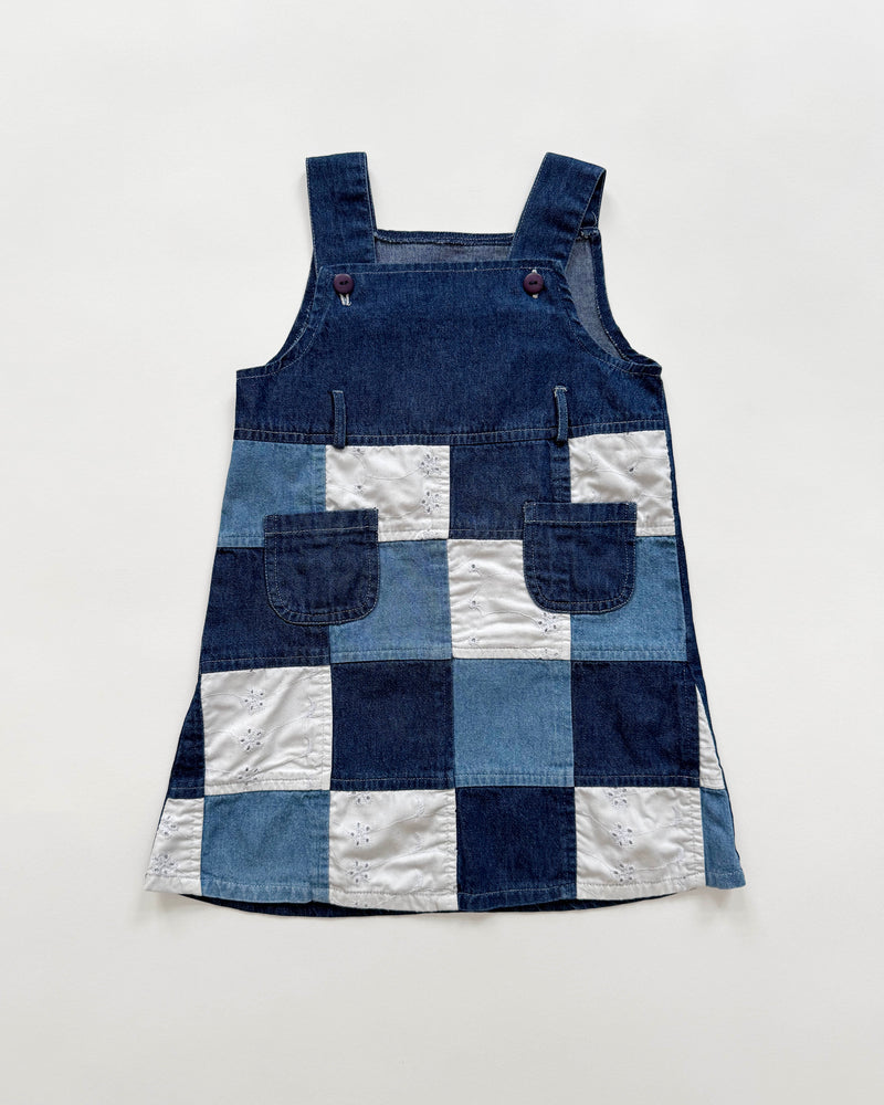 Denim Patchwork Dress 2-3Y