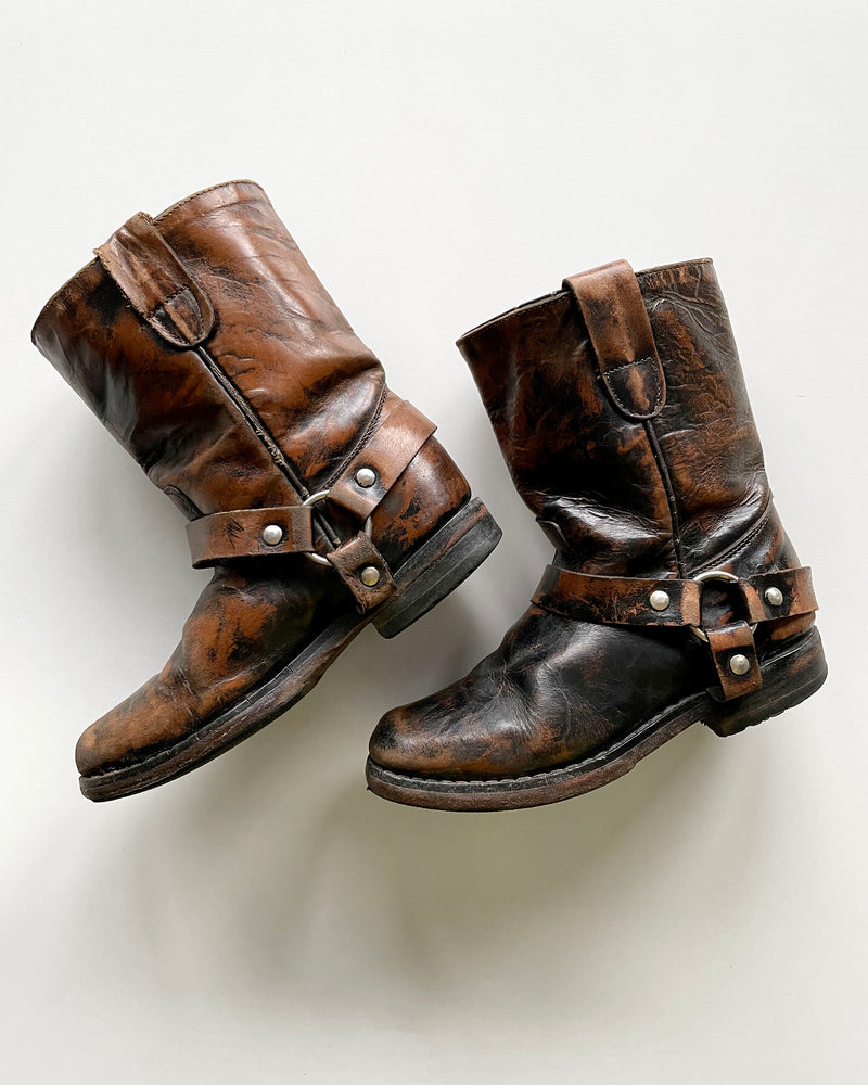 Vintage Leather Cowboy Boots
