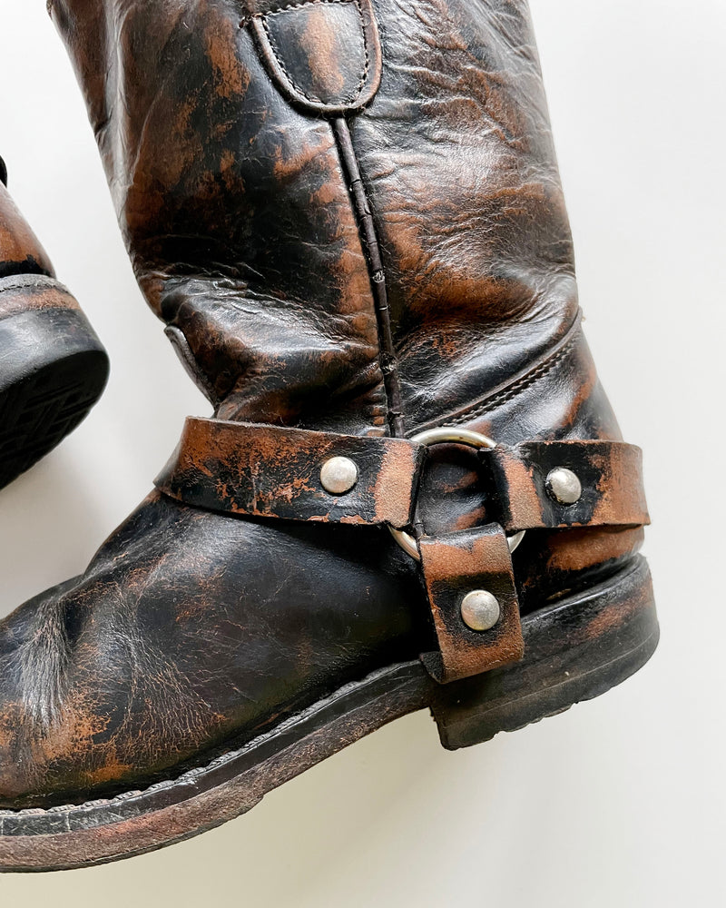 Vintage Leather Cowboy Boots