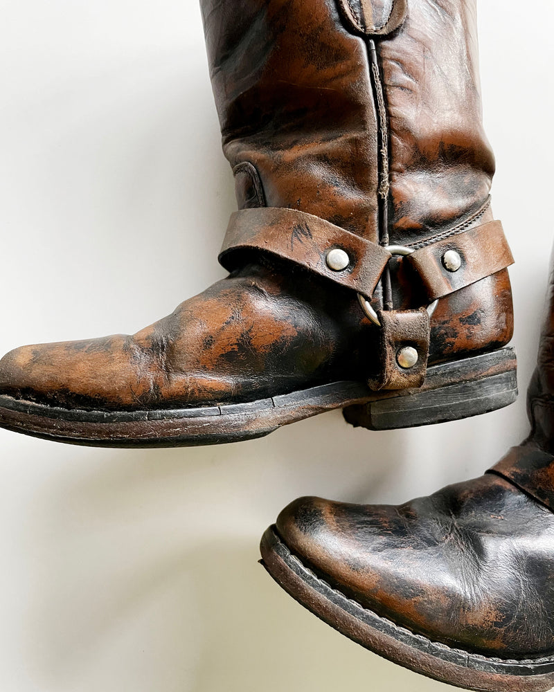Vintage Leather Cowboy Boots