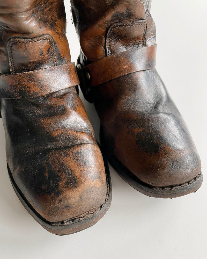 Vintage Leather Cowboy Boots