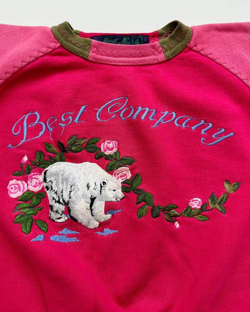 Embroidered Polar Bear Cotton Sweater 3-4Y