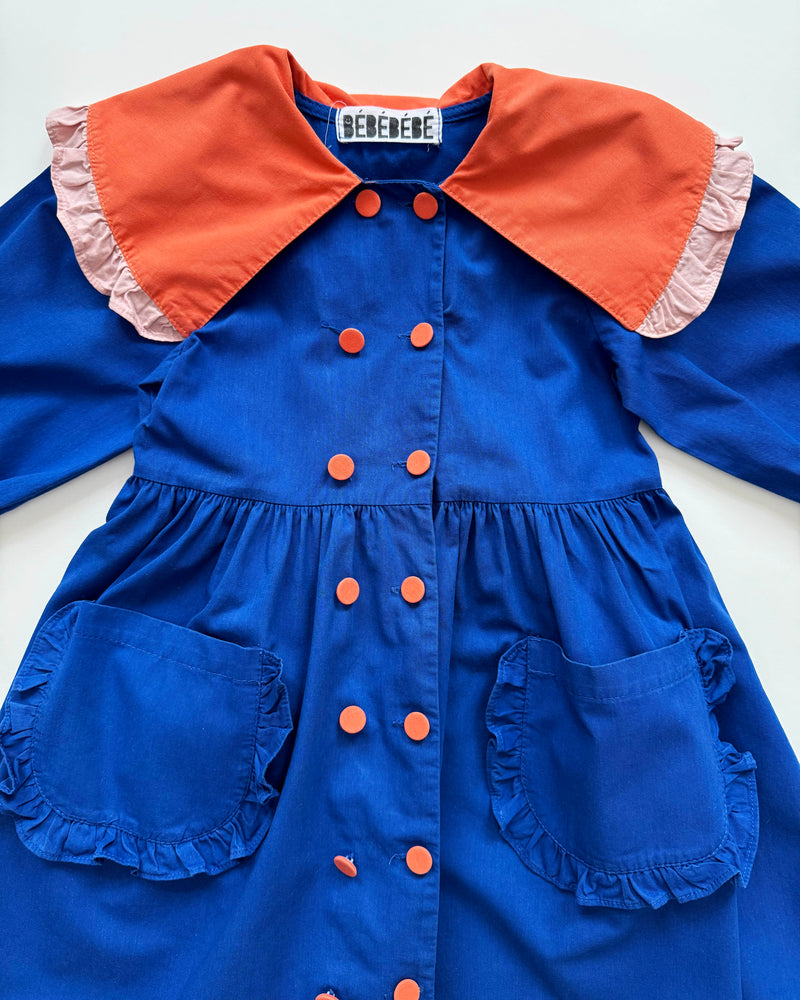 Cotton Dress With Big Collar 6Y