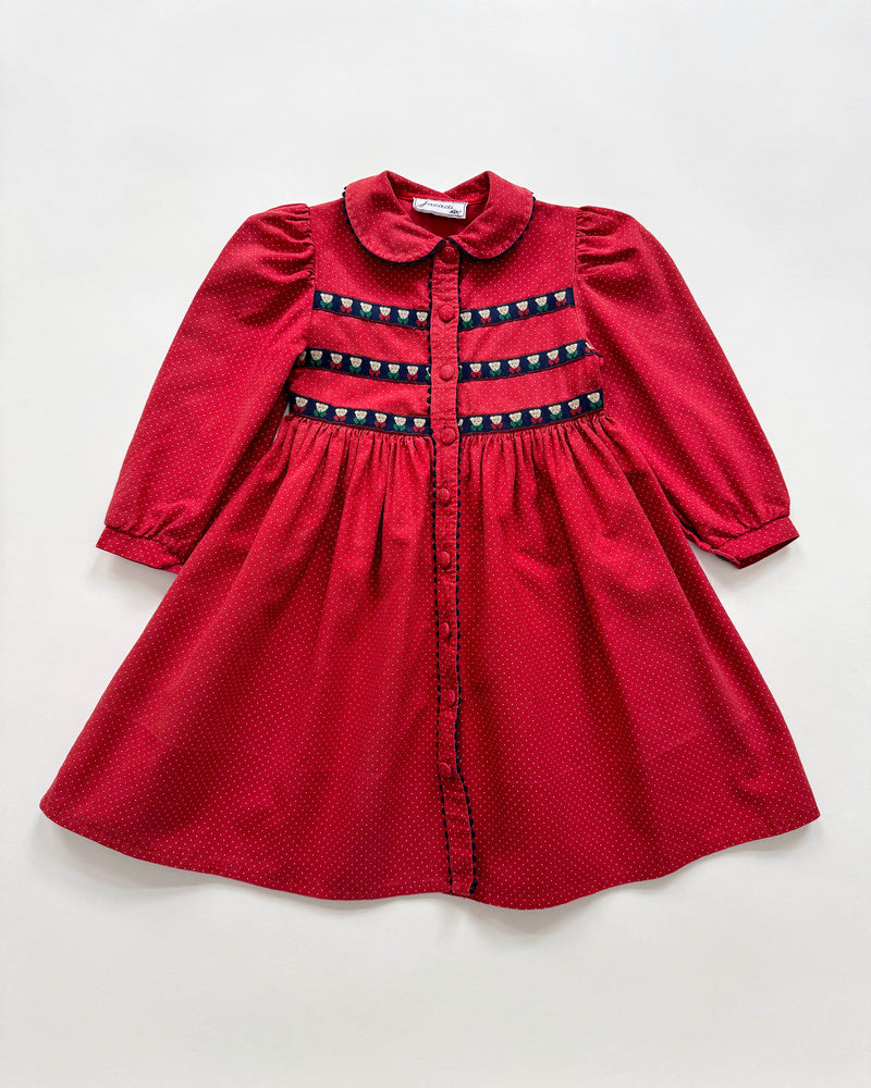 Jacadi Teddy Bear Cotton Dress 4Y