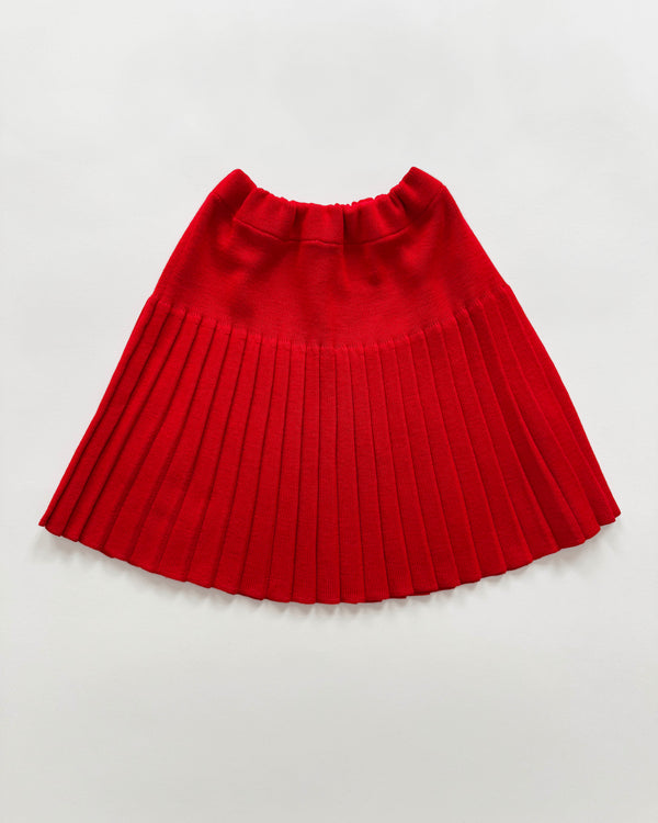 Benetton Pleated Wool Skirt With Elastic Waist 5-7Y