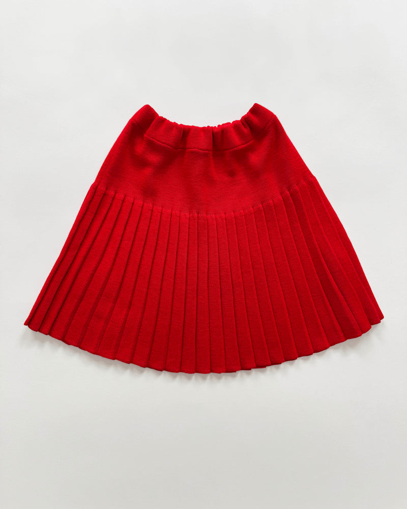 Benetton Pleated Wool Skirt With Elastic Waist 5-7Y