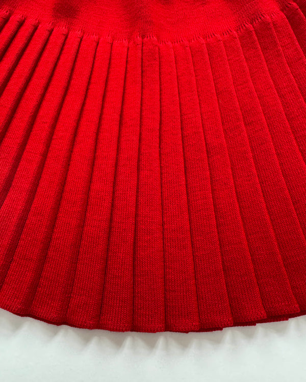 Benetton Pleated Wool Skirt With Elastic Waist 5-7Y