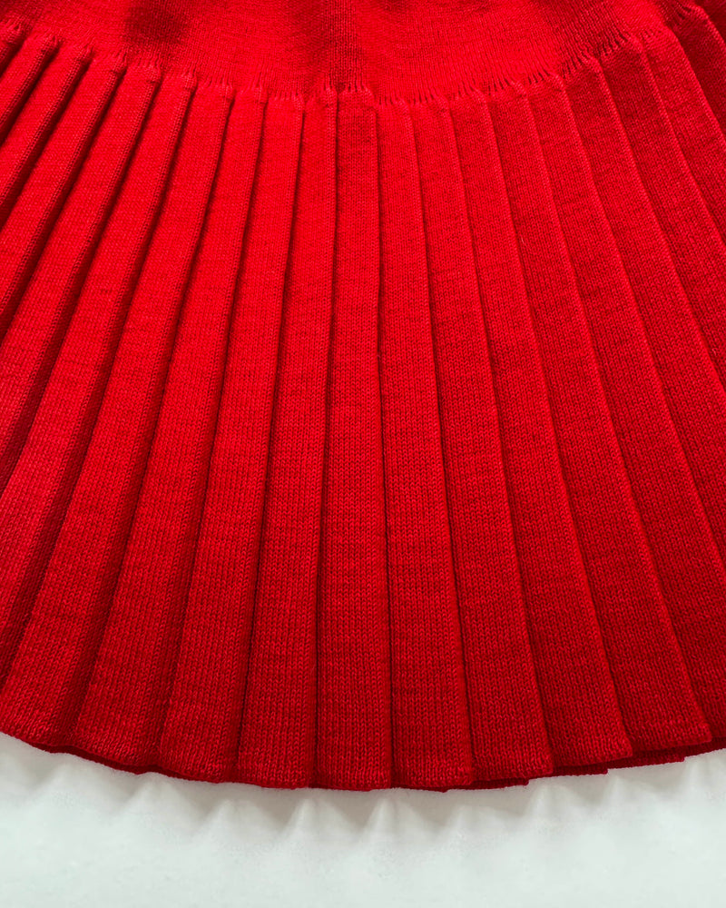 Benetton Pleated Wool Skirt With Elastic Waist 5-7Y