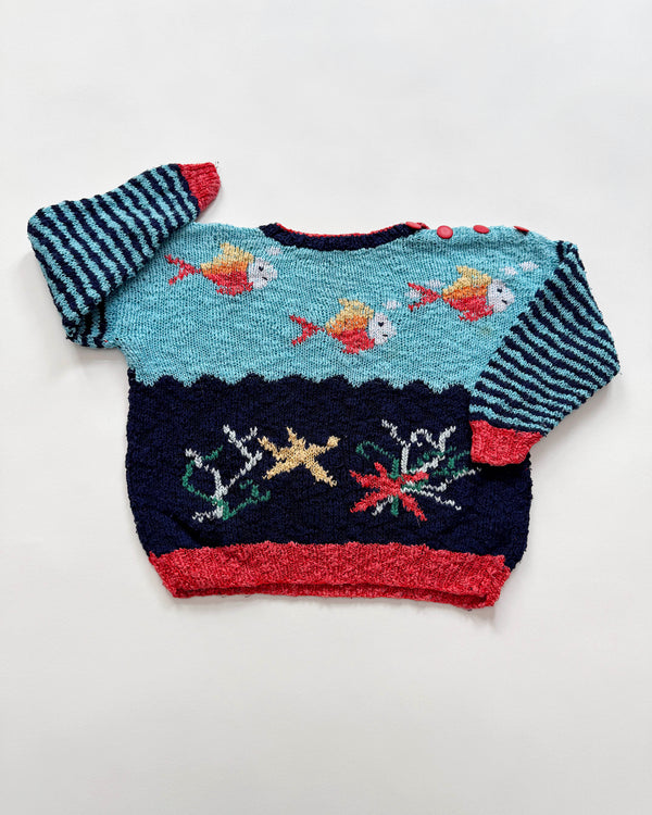 Handmade Cotton Fish Sweater 2-3Y