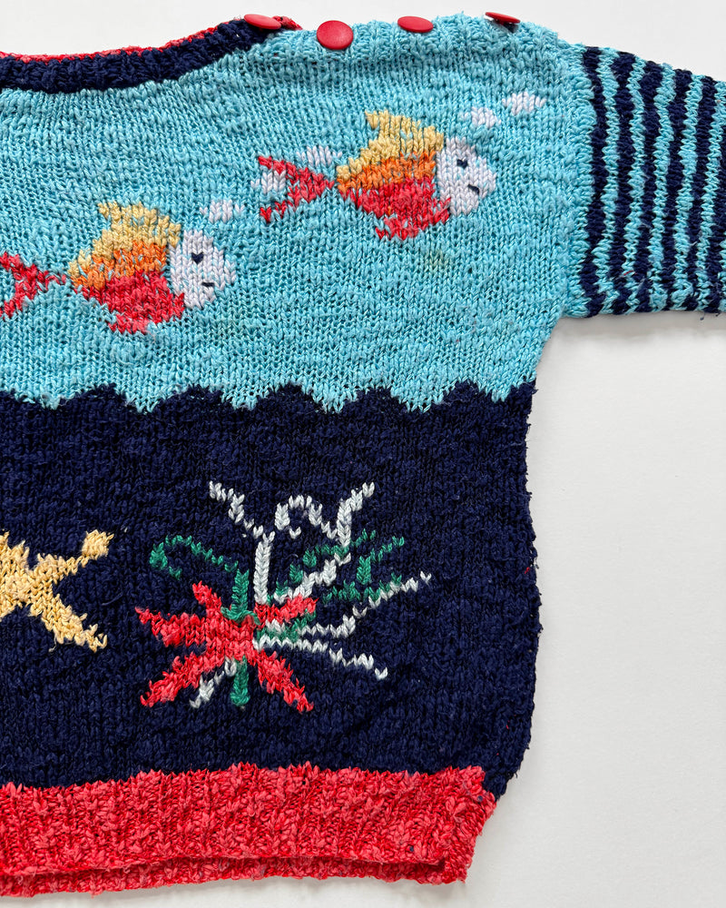 Handmade Cotton Fish Sweater 2-3Y