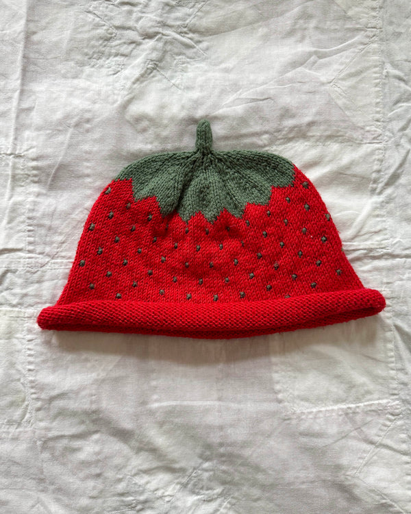 Handmade Strawberry Hat 4-7Y